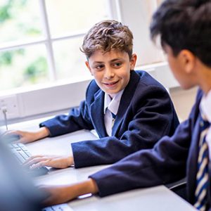 students in the computer room