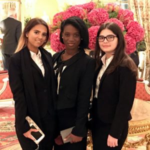3 students dressed up for an event