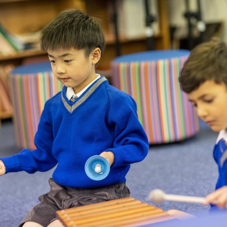 children playing with musical instruments