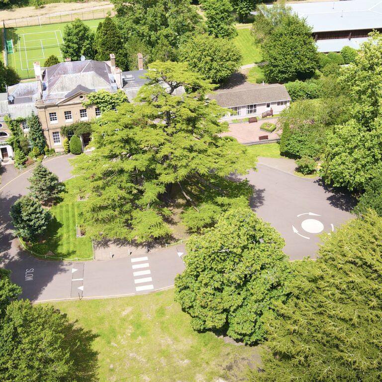 an aerial view of the senior school